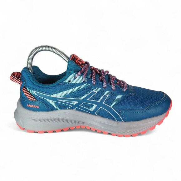 Asics Trail Scout 2 Performance Running Shoes Teal / Grey 1012B039 Women's 6.5 - Picture 7 of 12
